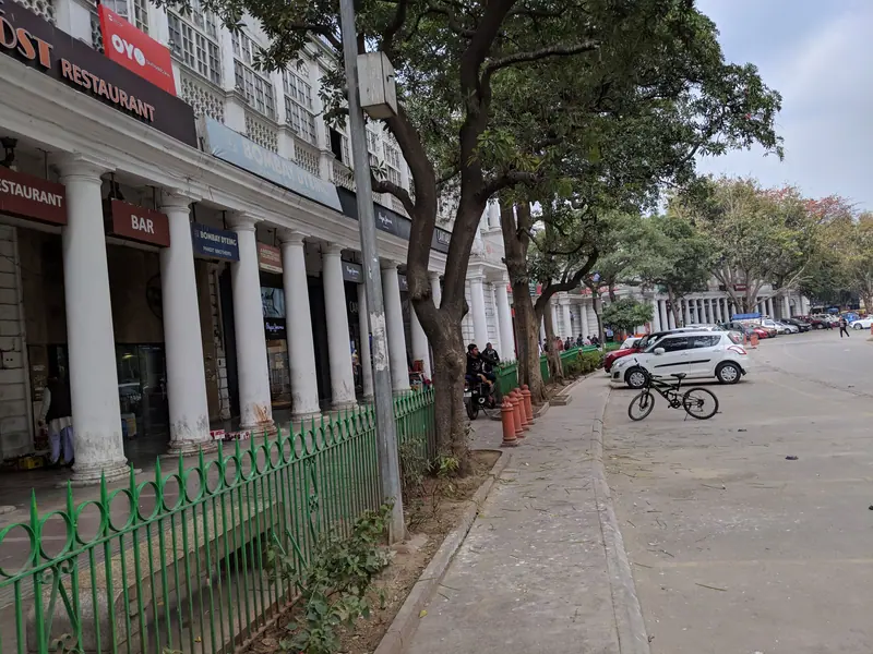 The white colonnade of Connaught Place, New Delhi