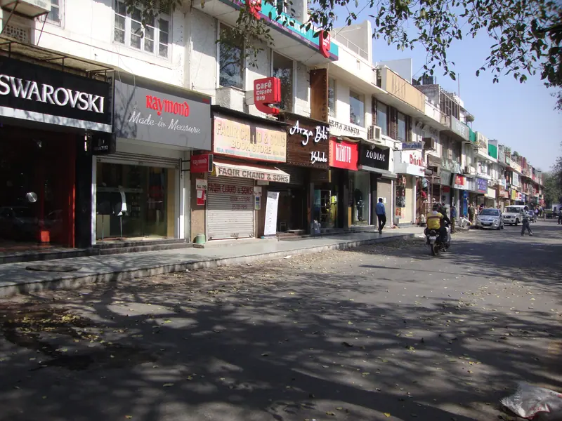 The front lane of Khan Market, New Delhi